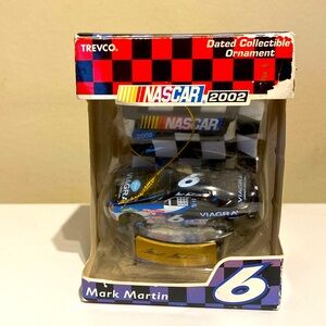 Vintage 2002 Trevco Nascar #6 Mark Martin Viagara Car Dated Collectible Ornament